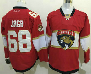 Men's Florida Panthers #68 Jaromir Jagr Red 2016-17 Home Reebok NHL Ice Hockey Jersey