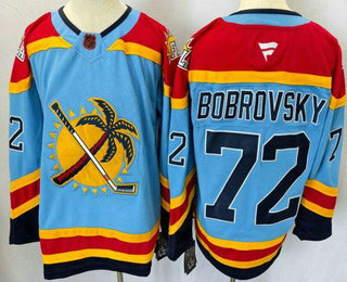 Men's Florida Panthers #72 Sergei Bobrovsky Blue Authentic Jersey