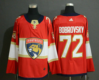 Men's Florida Panthers #72 Sergei Bobrovsky Red Adidas Stitched NHL Jersey