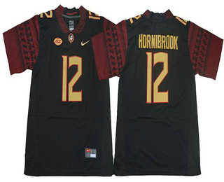 Men's Florida State Seminoles #12 Alex Hornibrook Black Stitched College Football Nike NCAA Jersey