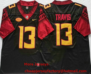 Men's Florida State Seminoles #13 Jordan Travis Black 2013 Vapor Untouchable Stitched Nike Jersey