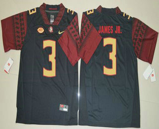 Men's Florida State Seminoles #3 Derwin James Jr. Black Stitched College Football Nike NCAA Jersey