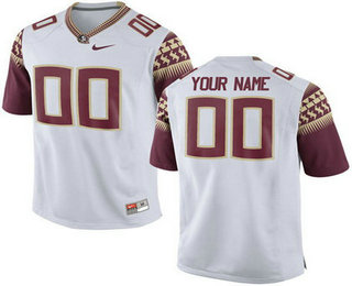 Men's Florida State Seminoles Customized College Football Limited Jersey - White