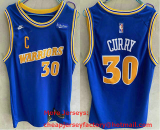 Men's Golden State Warriors #30 Stephen Curry 2023 Blue Stitched Basketball Jersey