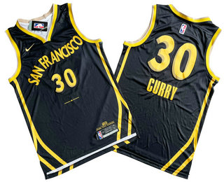 Men's Golden State Warriors #30 Stephen Curry Back 2023 City Edition Swingman Stitched Jersey