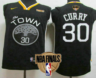 Men's Golden State Warriors #30 Stephen Curry Black 2019 NBA Finals Patch Nike Player Edition Stitched NBA Jersey