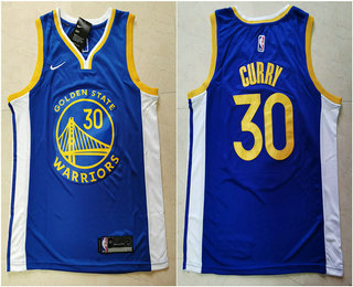 Men's Golden State Warriors #30 Stephen Curry Blue Swingman Stitched NBA Jersey