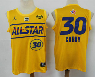 Men's Golden State Warriors #30 Stephen Curry Yellow Western Conference Stitched NBA Jersey
