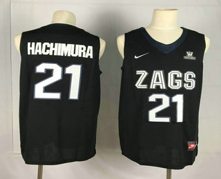 Men's Gonzaga Bulldogs #21 Rui Hachimura Black College Basketball Jersey