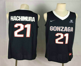 Men's Gonzaga Bulldogs #21 Rui Hachimura Navy Blue Nike College Basketball Jersey