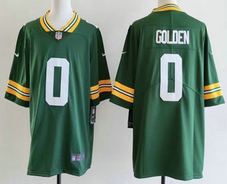 Men's Green Bay Packers #0 Matthew Golden Limited Green Vapor Jersey