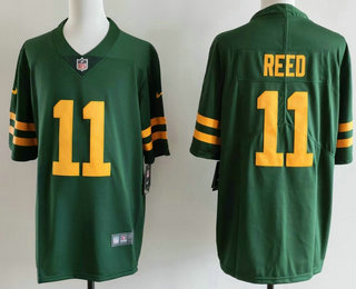Men's Green Bay Packers #11 Jayden Reed Limited Green Alternate Vapor Jersey