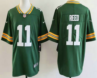 Men's Green Bay Packers #11 Jayden Reed Limited Green Vapor Jersey