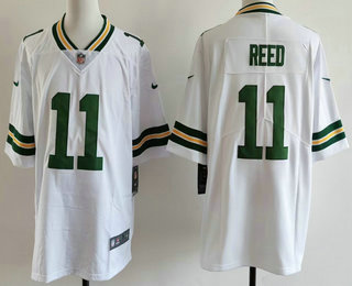 Men's Green Bay Packers #11 Jayden Reed Limited White Vapor Jersey