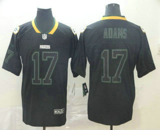 Men's Green Bay Packers #17 Davante Adams 2018 Black Lights Out Color Rush Stitched NFL Nike Limited Jersey