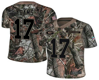 Men's Green Bay Packers #17 Davante Adams Camo Stitched NFL Rush Realtree Nike Limited Jersey
