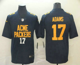 Men's Green Bay Packers #17 Davante Adams Navy Blue 2019 City Edition Vapor Stitched NFL Nike Limited Jersey