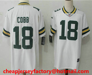 Men's Green Bay Packers #18 Randall Cobb White 2017 Vapor Untouchable Stitched NFL Nike Limited Jersey