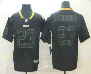 Men's Green Bay Packers #23 Jaire Alexander 2018 Black Lights Out Color Rush Stitched NFL Nike Limited Jersey