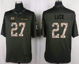 Men's Green Bay Packers #27 Eddie Lacy Black Anthracite 2016 Salute To Service Stitched NFL Nike Limited Jersey