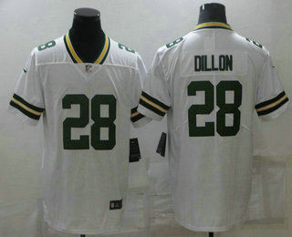 Men's Green Bay Packers #28 AJ Dillon White 2021 Vapor Untouchable Stitched NFL Nike Limited Jersey