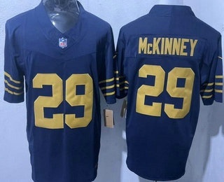 Men's Green Bay Packers #29 Xavier McKinney Limited Navy FUSE Vapor Jerse