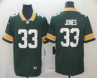 Men's Green Bay Packers #33 Aaron Jones Green 2017 Vapor Untouchable Stitched NFL Nike Limited Jersey