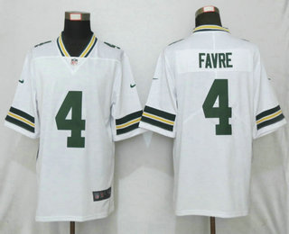 Men's Green Bay Packers #4 Brett Favre White 2017 Vapor Untouchable Stitched NFL Nike Limited Jersey