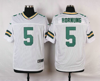 Men's Green Bay Packers #5 Paul Hornung White Retired Player NFL Nike Elite Jersey