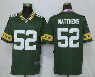 Men's Green Bay Packers #52 Clay Matthews Green 2017 Vapor Untouchable Stitched NFL Nike Limited Jersey