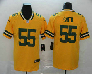 Men's Green Bay Packers #55 Za'Darius Smith Yellow 2017 Vapor Untouchable Stitched NFL Nike Limited Jersey