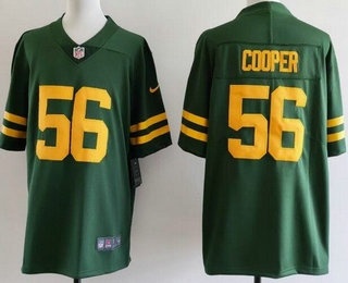 Men's Green Bay Packers #56 Edgerrin Cooper Limited Green Alternate Vapor Jersey
