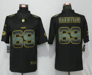 Men's Green Bay Packers #69 David Bakhtiari Black Gold 2019 Vapor Untouchable Stitched NFL Nike Limited Jersey