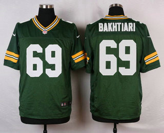 Men's Green Bay Packers #69 David Bakhtiari Green Team Color NFL Nike Elite Jersey