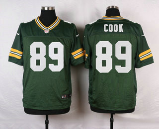 Men's Green Bay Packers #89 Jared Cook Green Team Color Stitched NFL Nike Elite Jersey