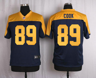 Men's Green Bay Packers #89 Jared Cook Navy Blue Gold Alternate Stitched NFL Nike Elite Jersey