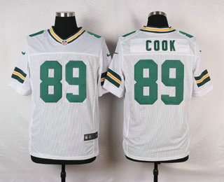 Men's Green Bay Packers #89 Jared Cook White Road Stitched NFL Nike Elite Jersey