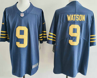 Men's Green Bay Packers #9 Christian Watson Limited Navy Vapor Jersey