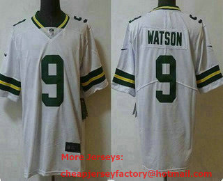 Men's Green Bay Packers #9 Christian Watson Limited White Vapor Jersey