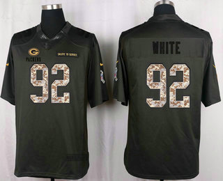 Men's Green Bay Packers #92 Reggie White Black Anthracite 2016 Salute To Service Stitched NFL Nike Limited Jersey