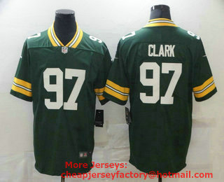 Men's Green Bay Packers #97 Kenny Clark Green 2020 Vapor Untouchable Stitched NFL Nike Limited Jersey