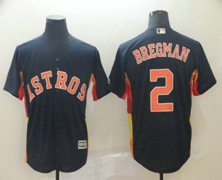 Men's Houston Astros #2 Alex Bregman Navy Blue Stitched MLB Cool Base MLB Jersey