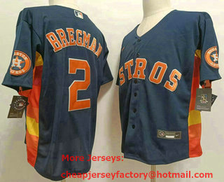 Men's Houston Astros #2 Alex Bregman Navy Blue With Patch Stitched MLB Cool Base Nike Jersey