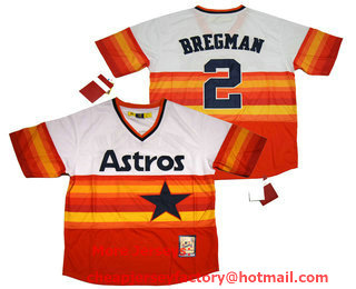 Men's Houston Astros #2 Alex Bregman Stitched MLB Cool Base Cooperstown Collection Player Jersey