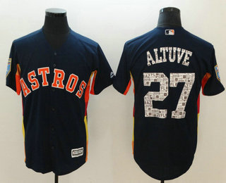 Men's Houston Astros #27 Jose Altuve Navy Blue 2018 Spring Training Stitched MLB Flex Base Jersey