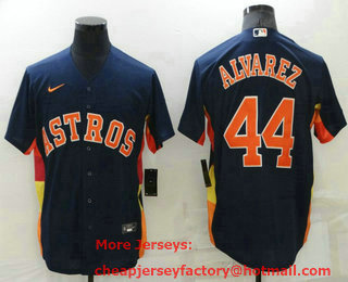 Men's Houston Astros #44 Yordan Alvarez Navy Blue Stitched MLB Flex Base Nike Jersey