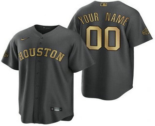 Men's Houston Astros Customized Gray 2022 All Star Cool Base Jersey