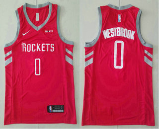 Men's Houston Rockets #0 Russell Westbrook New Red 2018 Nike Swingman ROKiT Stitched NBA Jersey