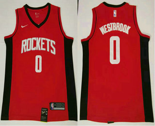 Men's Houston Rockets #0 Russell Westbrook New Red 2019 Nike Swingman Stitched NBA Jersey