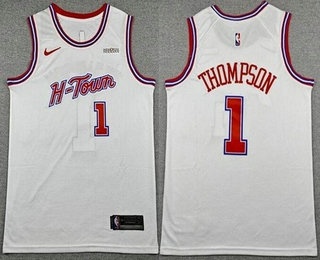 Men's Houston Rockets #1 Amen Thompson White 2025 City Swingman Jersey